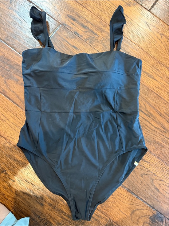 summersalt Other - summersalt Black One-Piece Swimsuit with Ruffle Straps